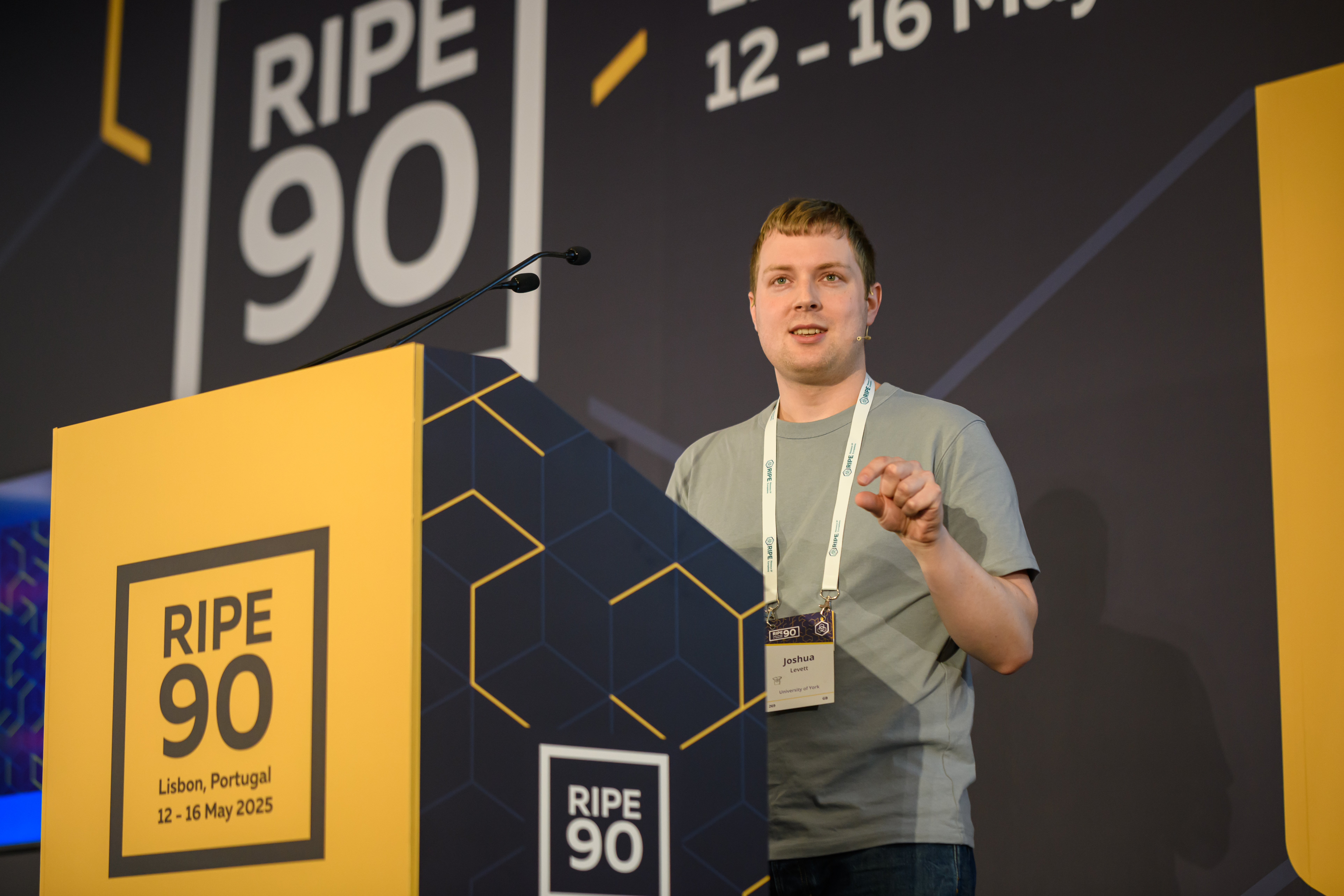 Josh presenting at RIPE 90