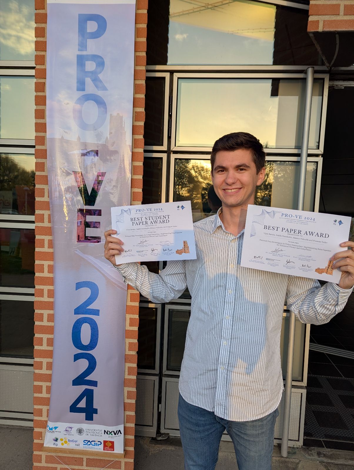 Vijon with his awards