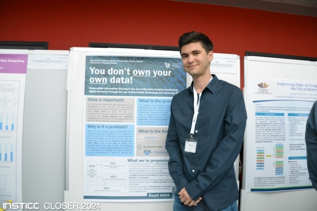 Vijon presenting a poster at CLOSER 2024